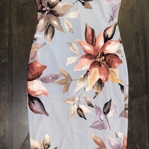 Lulu's Floral Midi Dress - Multicolor